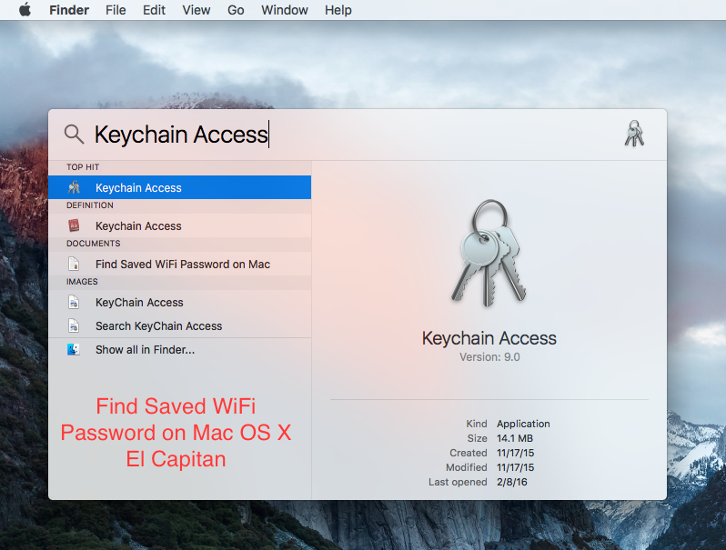 get password for wifi on mac